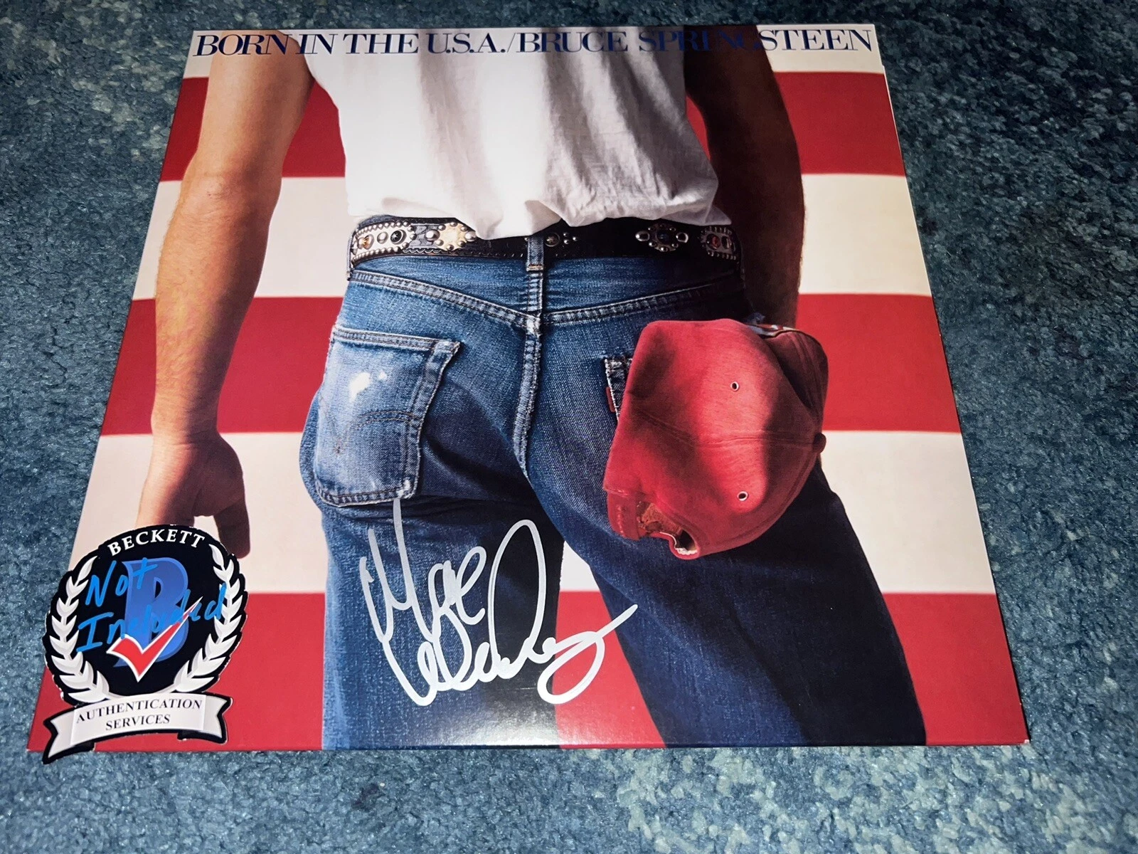 Max Weinberg Signed Born In The USA Vinyl Drumhead E Street Band Beckett