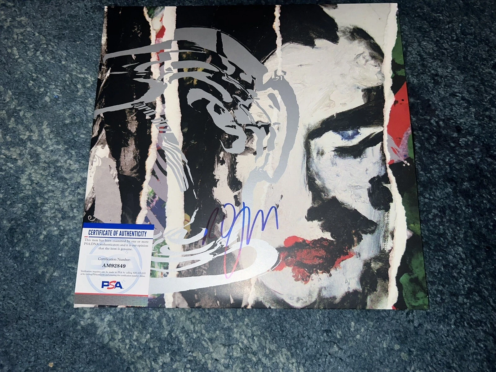 Robert Smith Signed Torn Down Vinyl The Cure Lead Singer PSA/DNA
