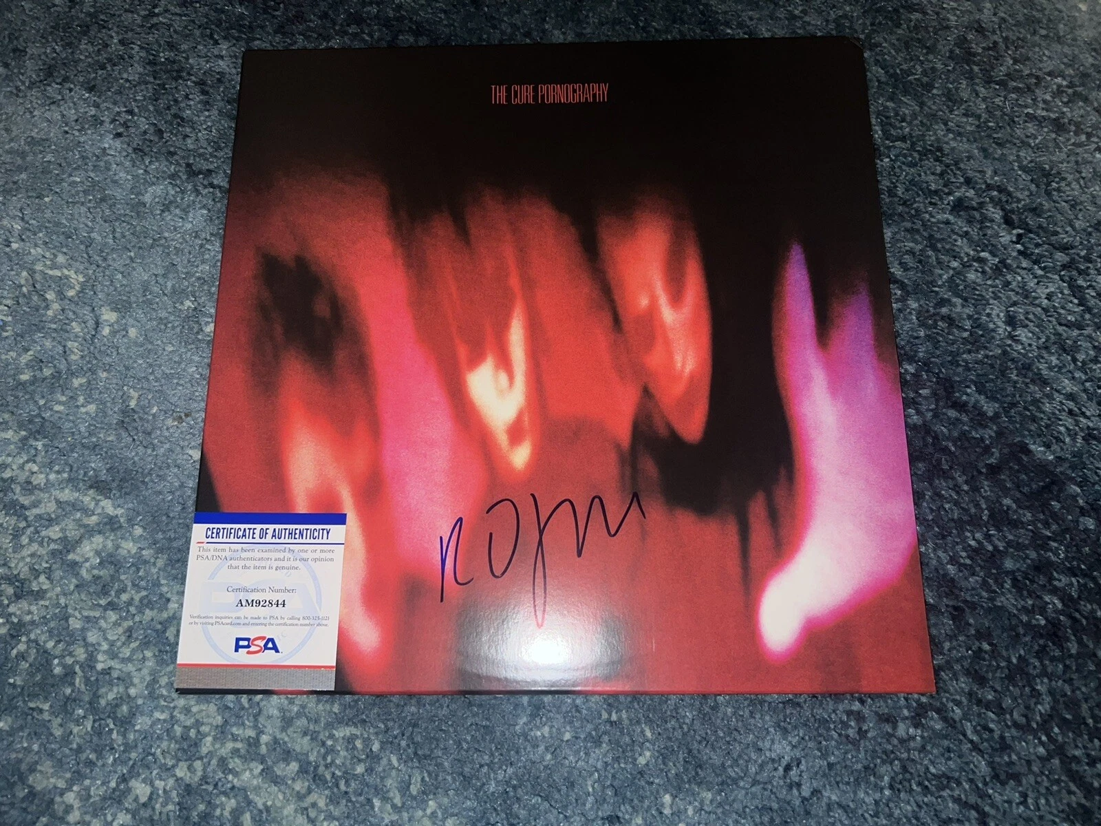 Robert Smith Signed Pornography Vinyl The Cure Lead Singer PSA/DNA #2