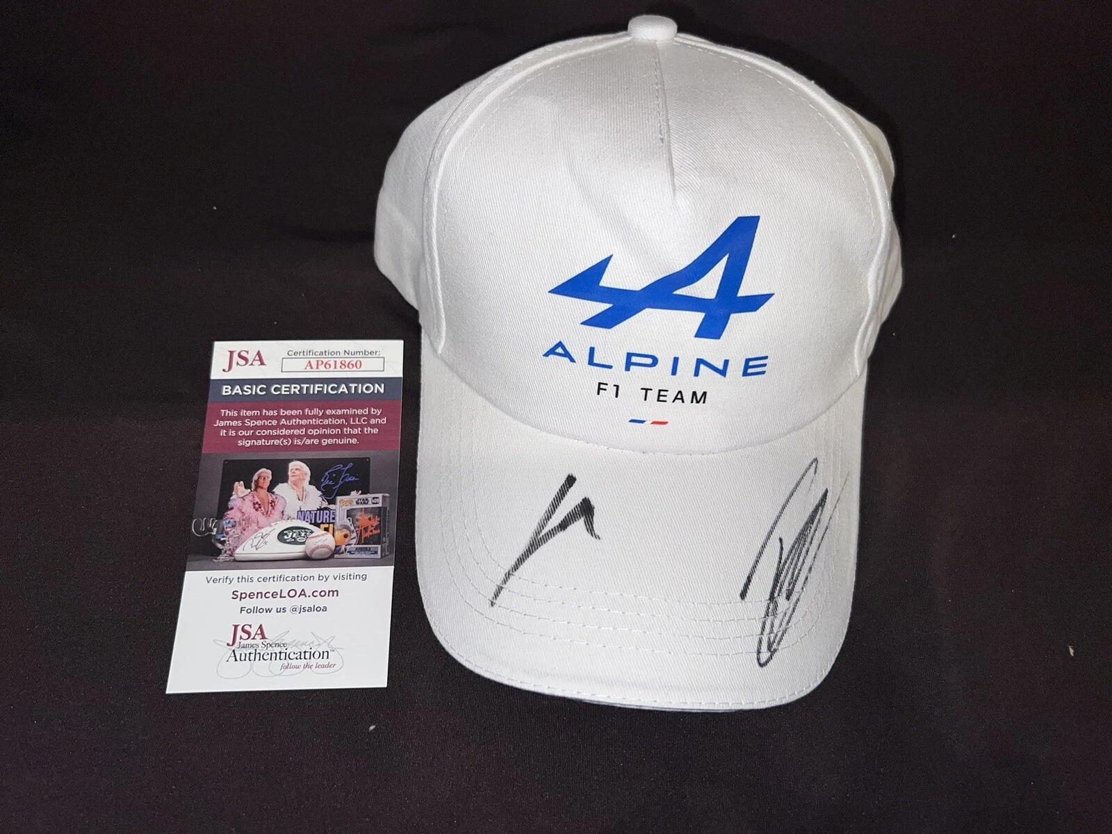 Pierre Gasly & Esteban Ocon Signed Alpine Hat F1 Superstars JSA Auth