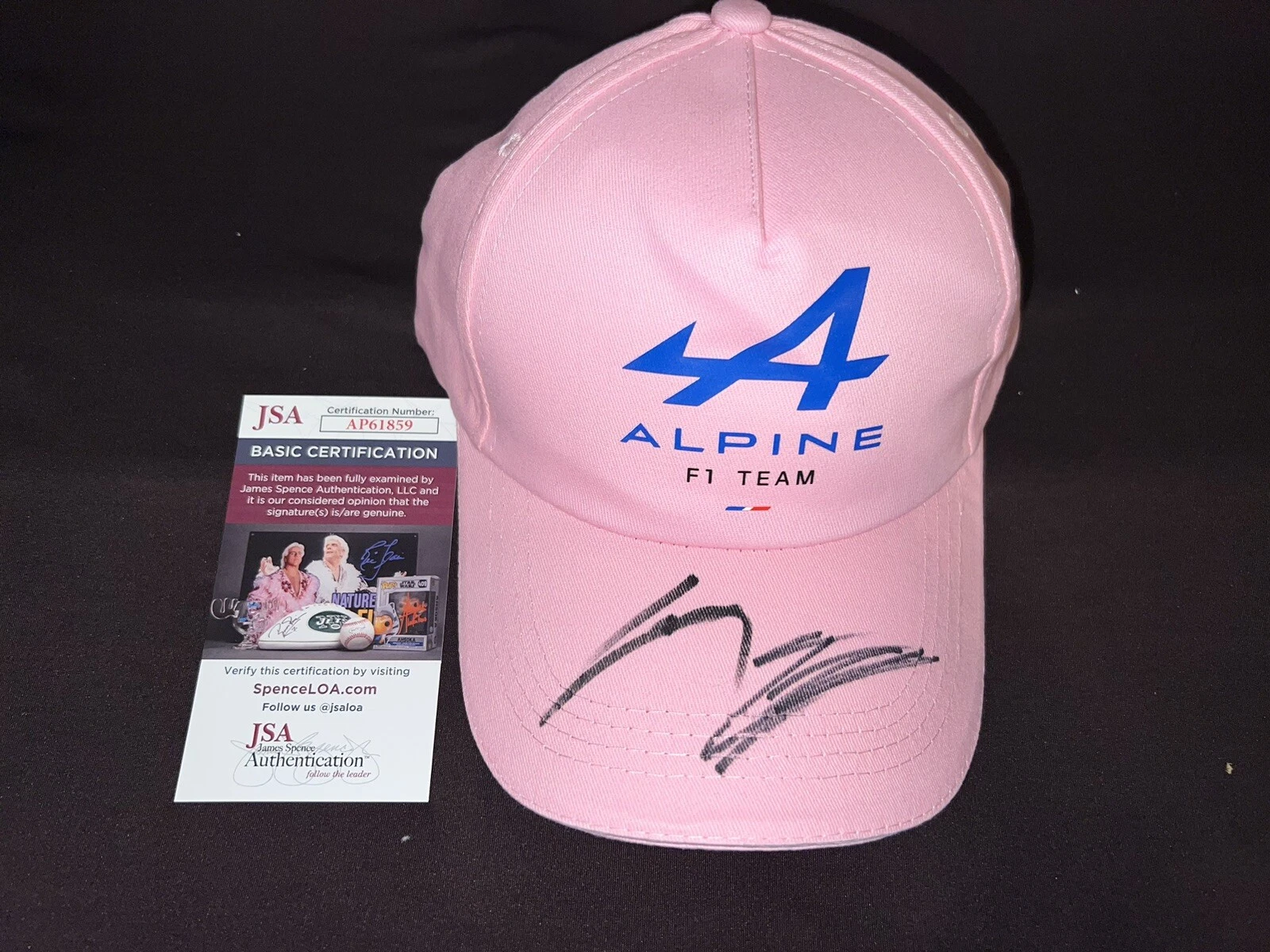 Pierre Gasly & Esteban Ocon Signed Alpine Hat F1 Superstars JSA Auth #2