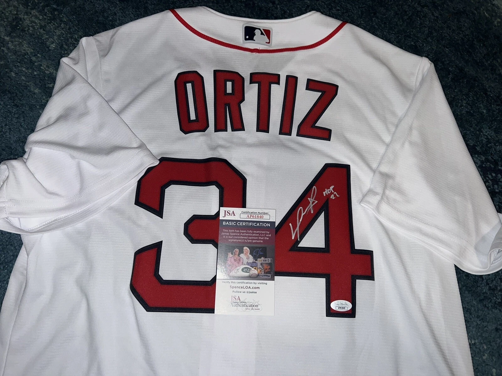 David Ortiz Signed Boston Red Sox Jersey All Star Hall Of Fame 2022 JSA Auth