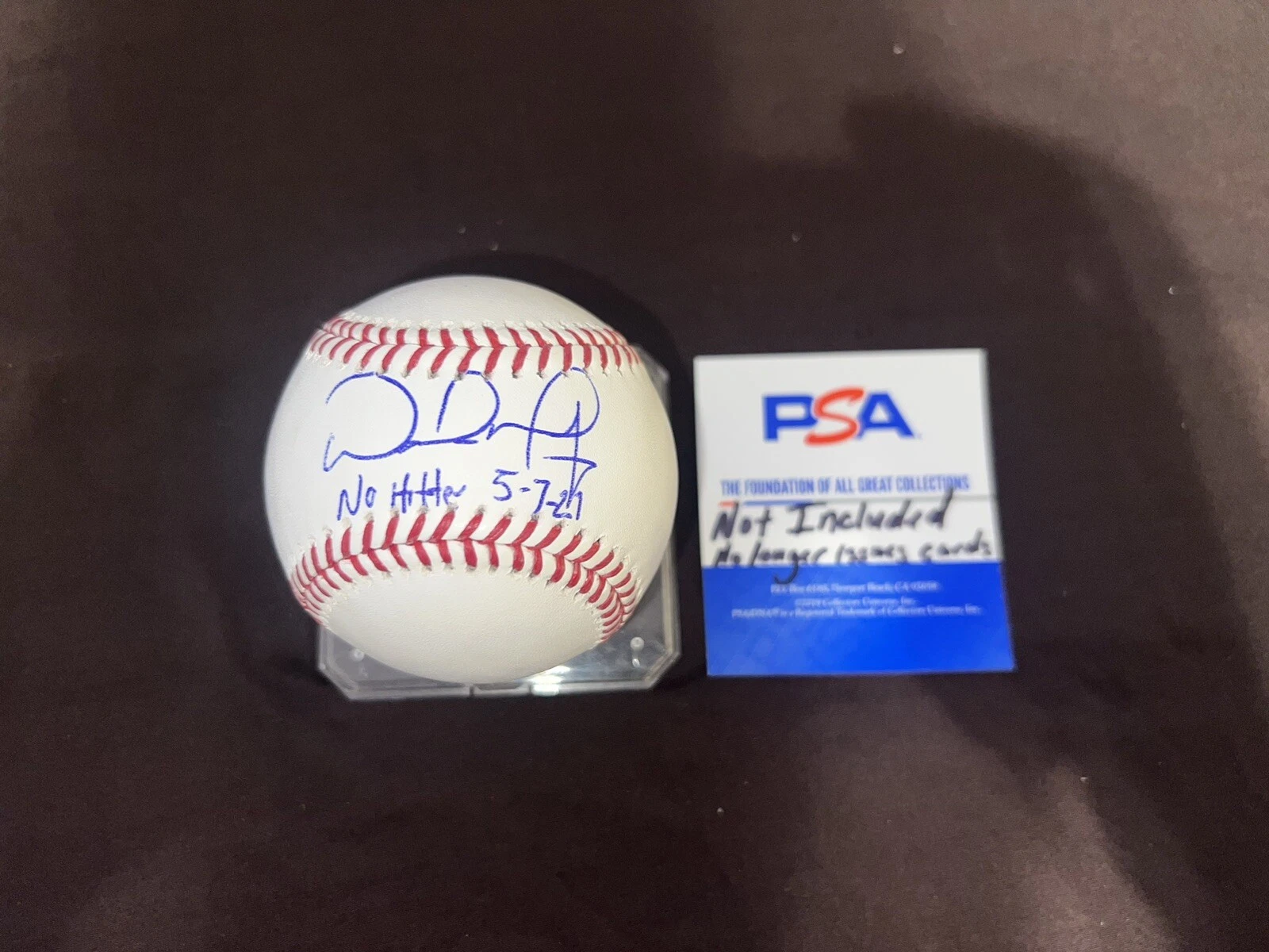 Wade Miley Signed Official Major League Baseball Reds No Hitter 5-7-21 PSA/DNA