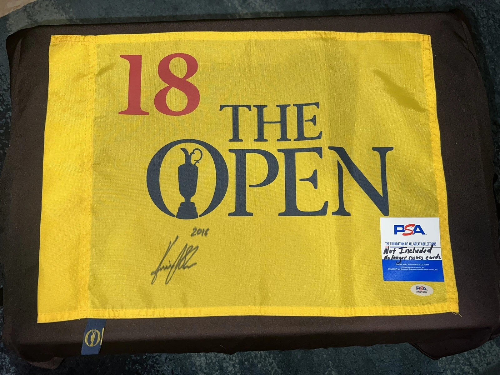 Henrik Stenson Official Undated Open Championship Flag 2016 Champion PSA/DNA