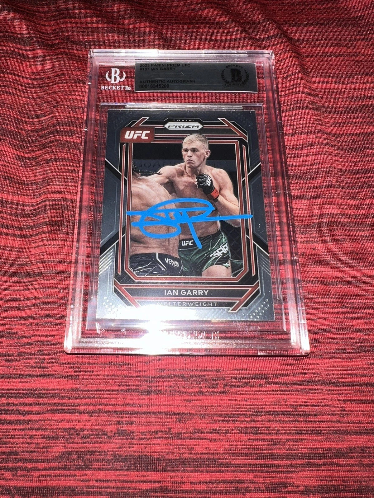 Ian Garry Signed 2023 Panini Prizm Base Trading Card The Future Beckett