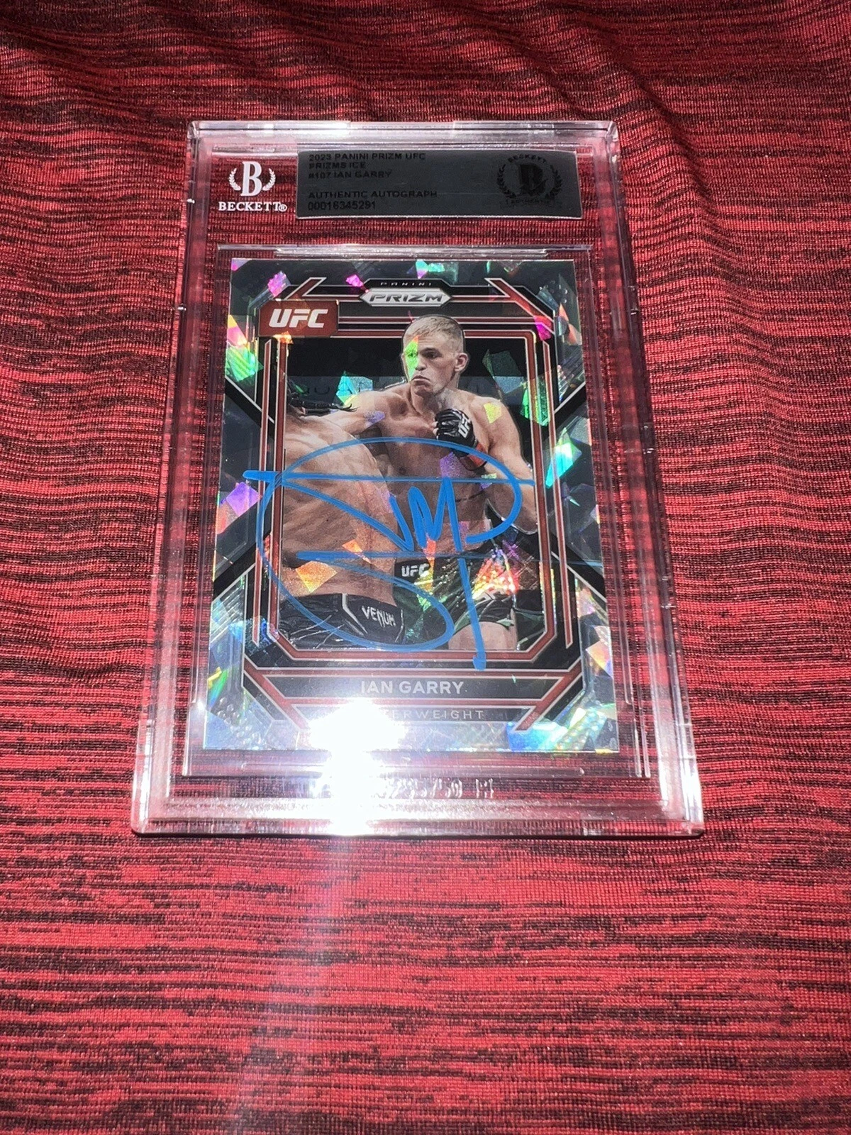 Ian Garry Signed 2023 Panini Prizm Ice Trading Card The Future Beckett