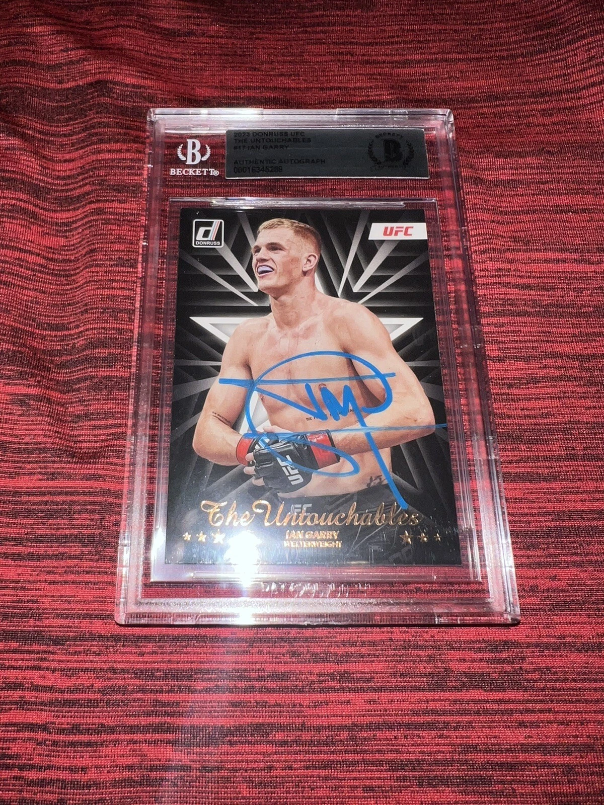 Ian Garry Signed 2023 Panini Donruss Untouchables Trading Card Future Beckett