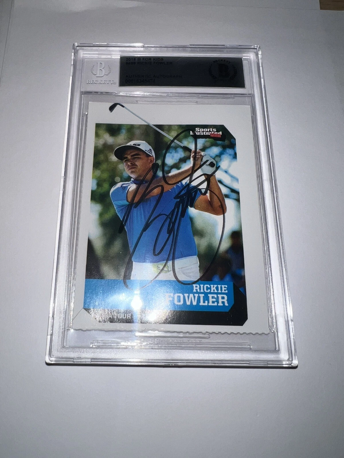 Rickie Fowler Signed 2016 Sports Illustrated For Kids Trading Card Beckett