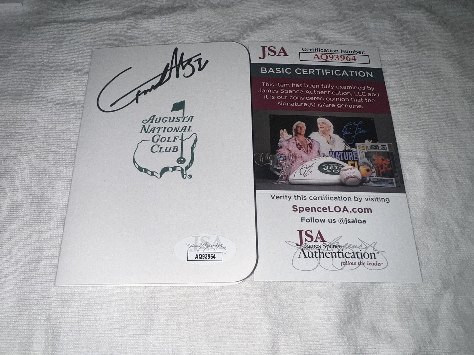 Garrick Higgo Signed Masters Scorecard PGA Superstar Champion JSA Auth #5
