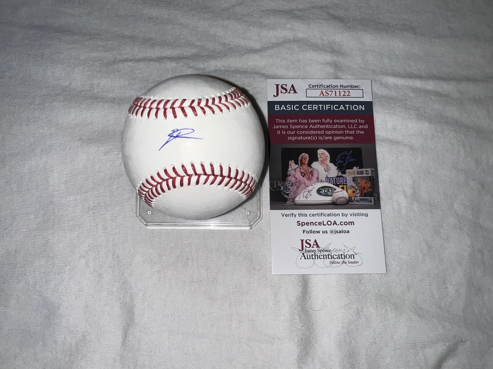 Sebastian Walcott Signed Official Major League Baseball Texas Rangers TP JSA