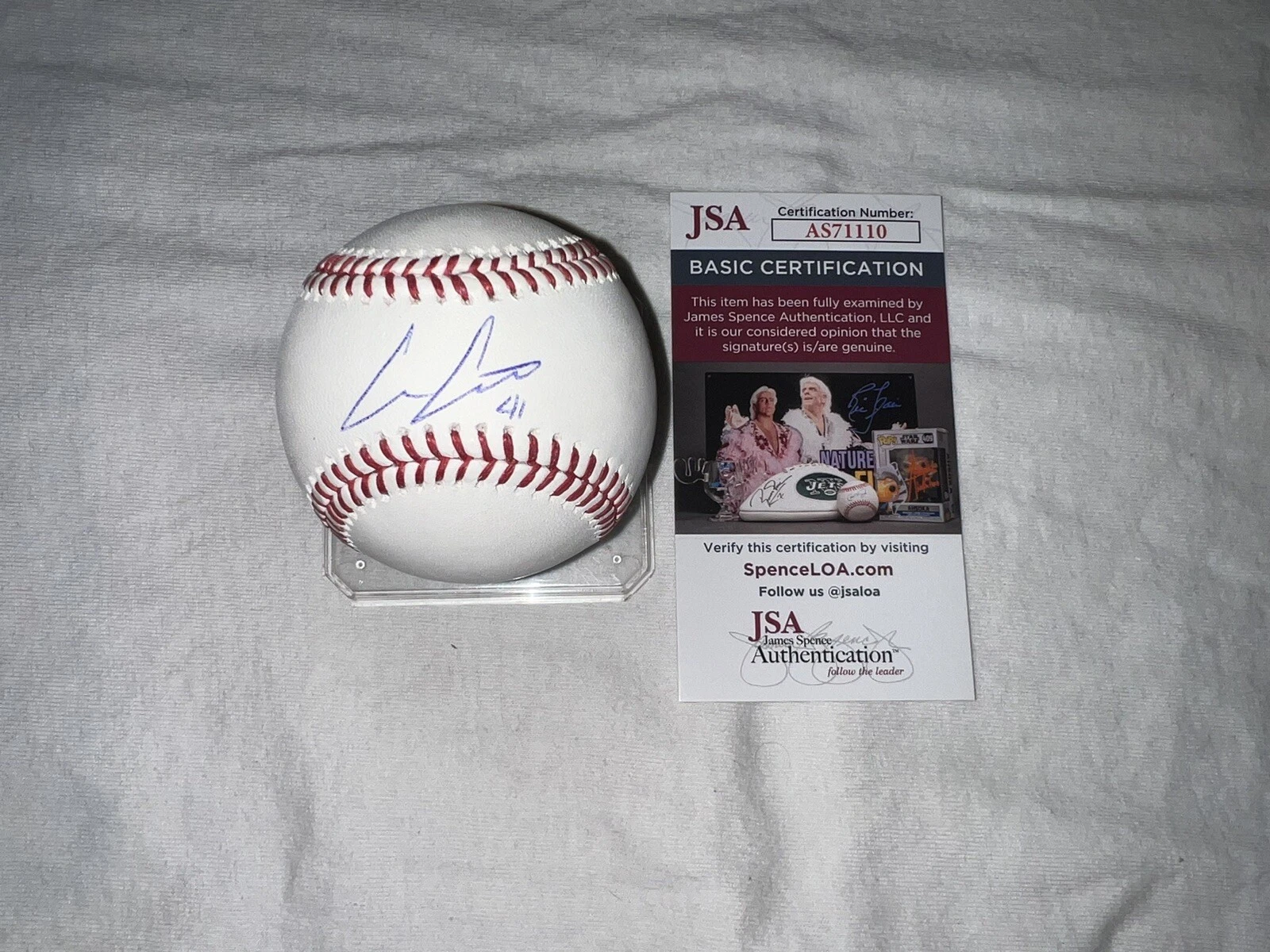 Andrew Abbott Signed Official Major League Baseball Cincinnati Reds Star JSA