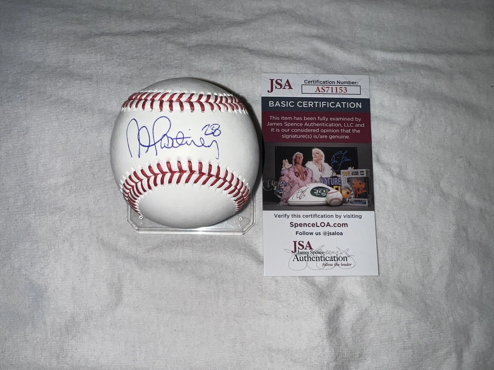 Nick Martinez Signed Official Major League Baseball Cincinnati Reds Star JSA