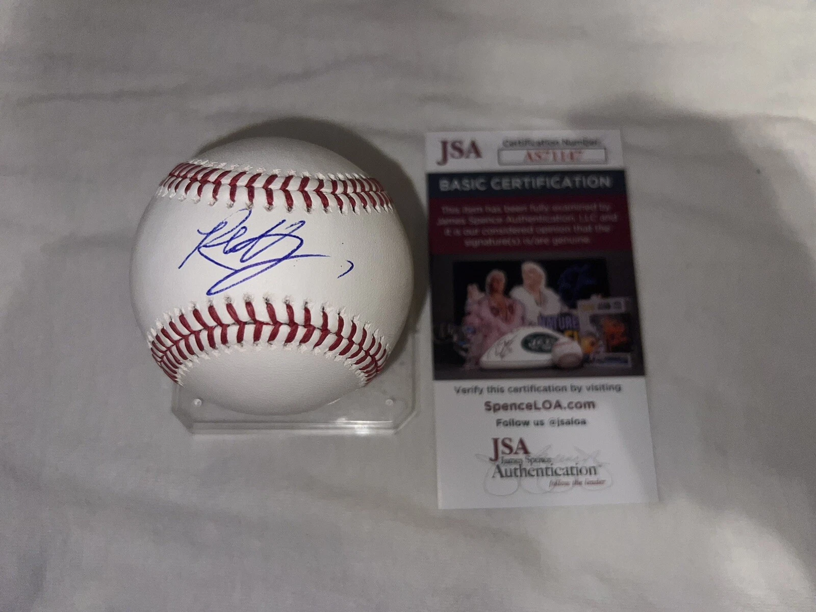 Rhett Lowder Signed Official Major League Baseball Cincinnati Reds Star JSA #2