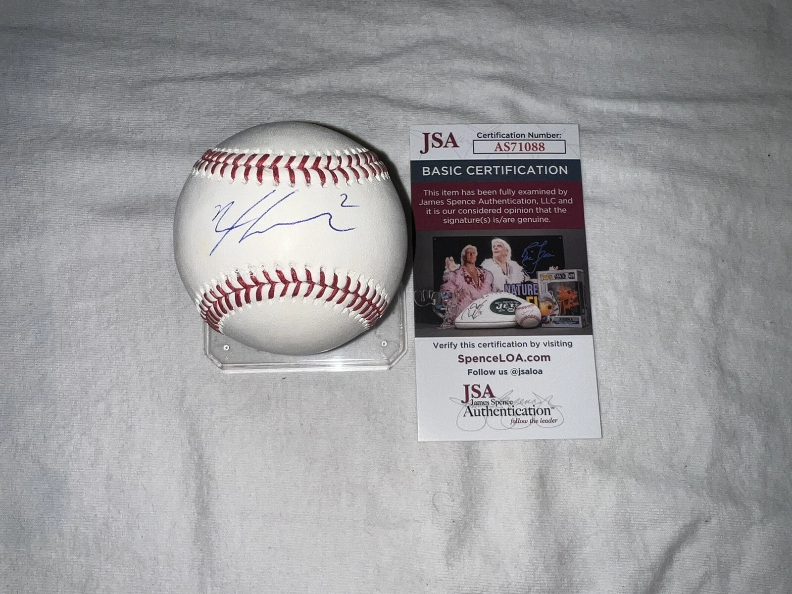 Nico Hoerner Signed Official Major League Baseball Chicago Cubs Star JSA