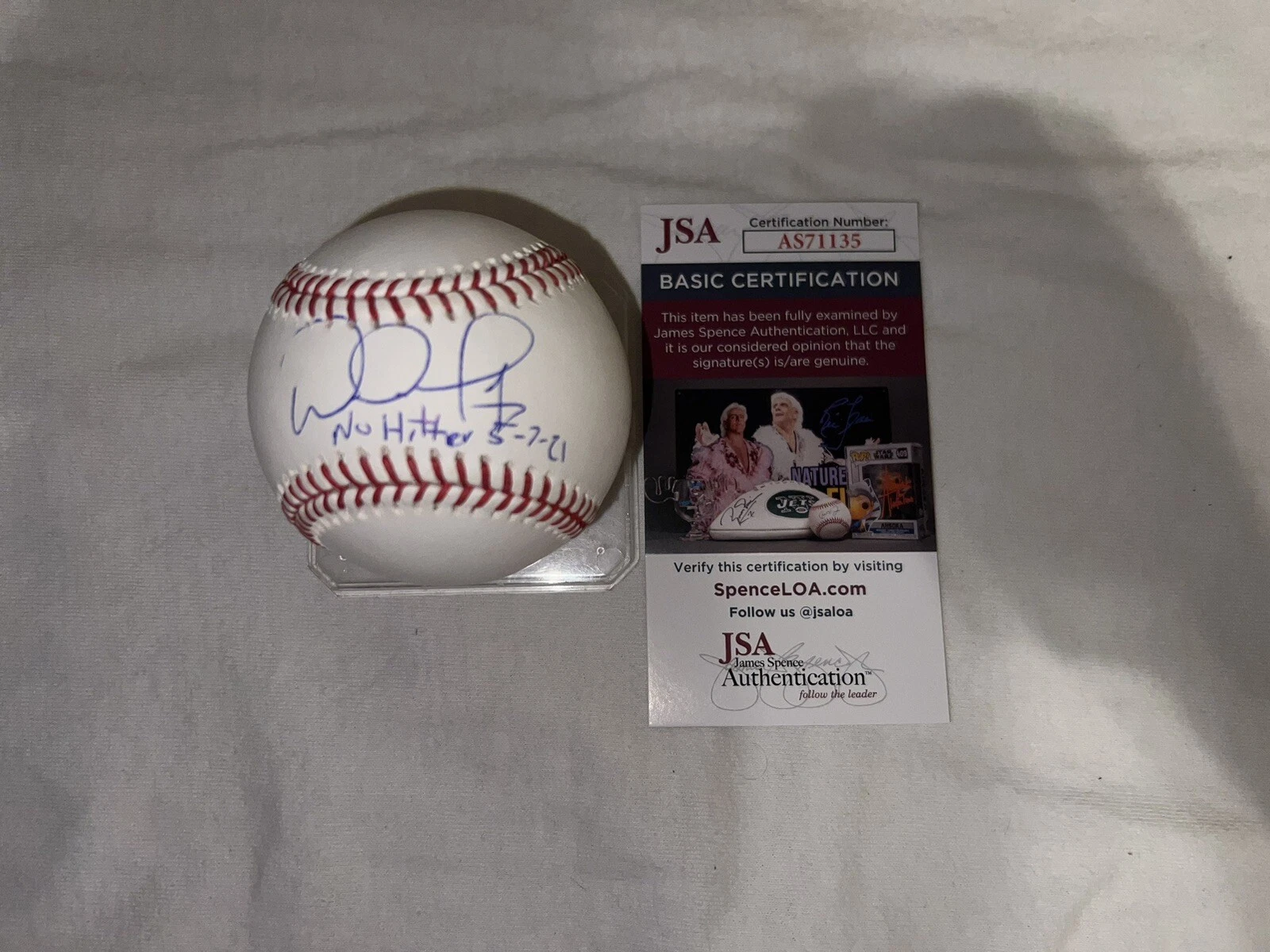 Wade Miley Signed Official Major League Baseball Reds No Hitter 5-7-21 JSA