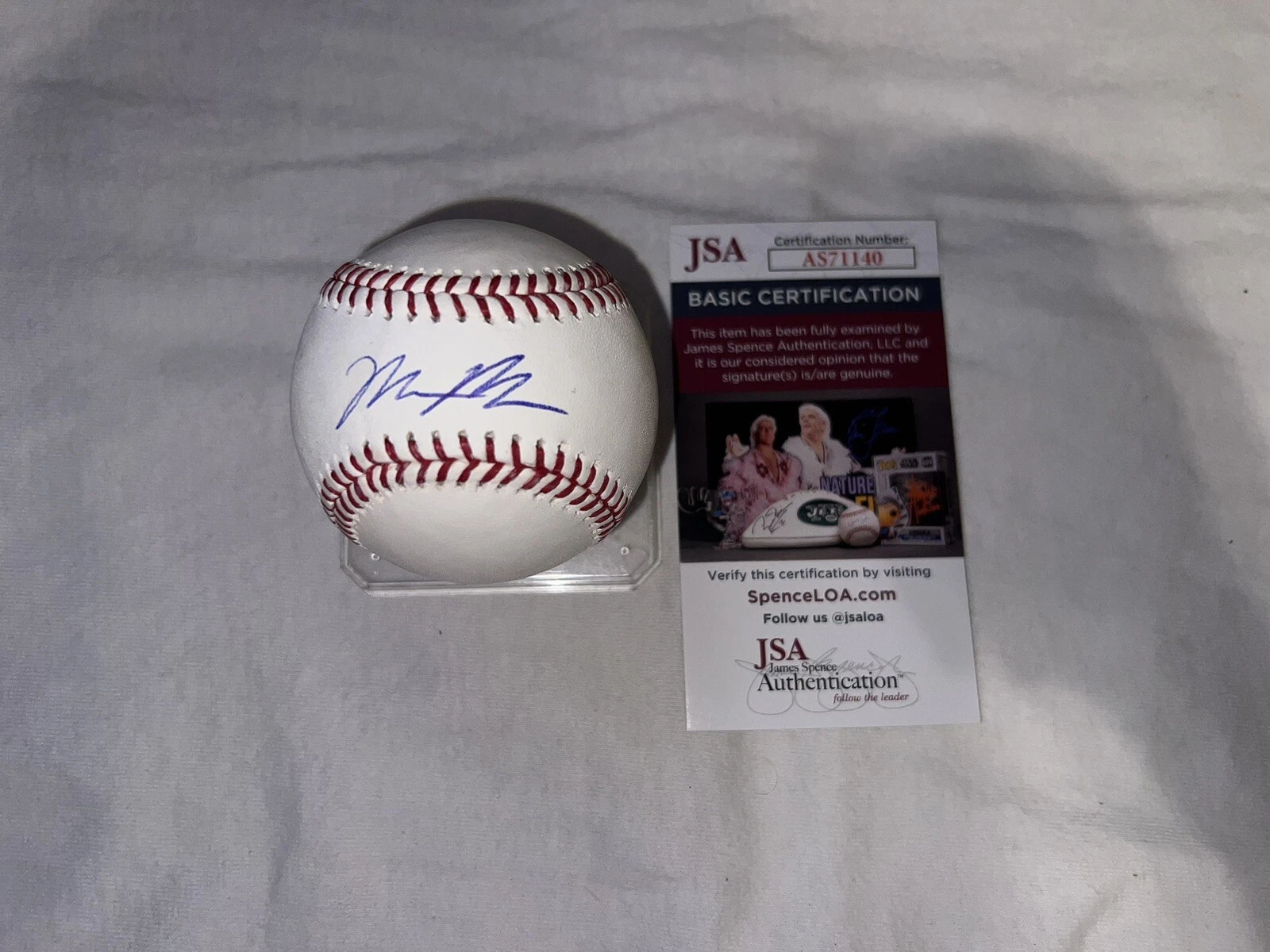 Matt McLain Signed Official Major League Baseball Cincinnati Reds Star JSA #3