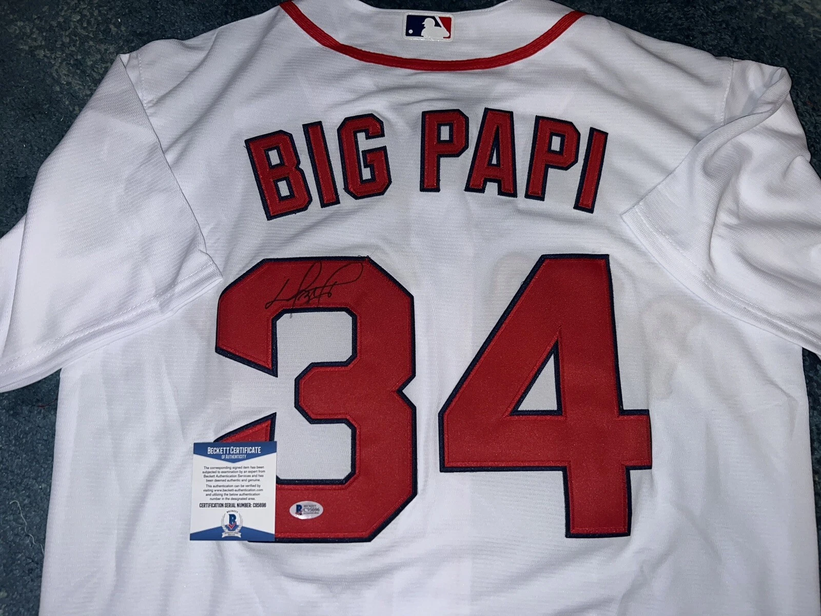 David Ortiz Signed Boston Red Sox Jersey World Series Champ Big Papi Beckett