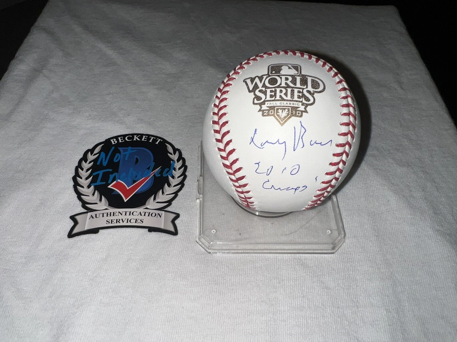 Larry Baer Signed Official 2010 World Series Baseball San Francisco Giant BAS #2