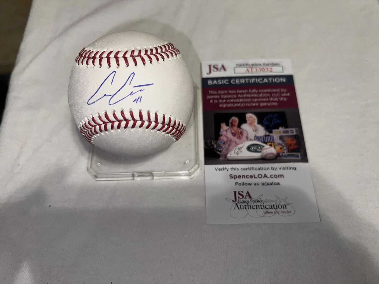 Andrew Abbott Signed Official Major League Baseball Cincinnati Reds Star JSA #4