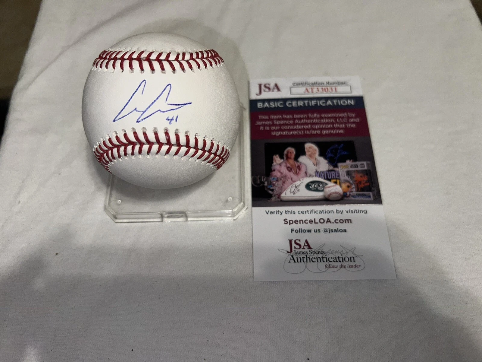 Andrew Abbott Signed Official Major League Baseball Cincinnati Reds Star JSA #5