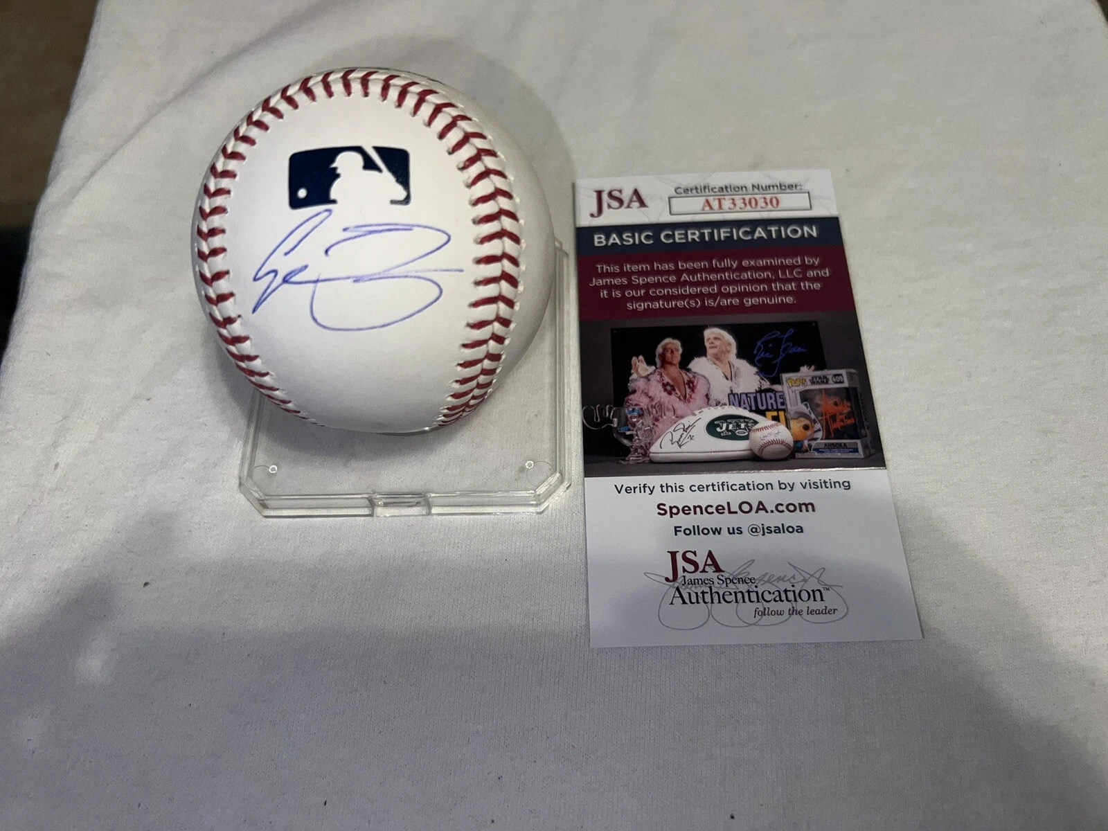 Ethan Salas Signed Official Major League Baseball San Diego Padres Star JSA #2
