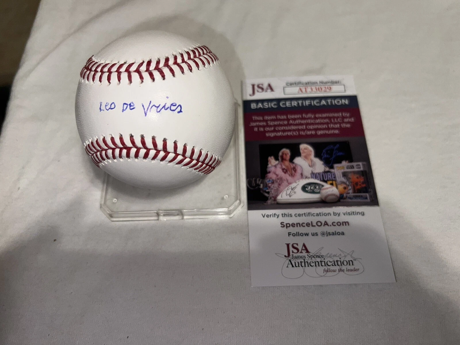 Leo De Vries Signed Official Major League Baseball San Diego Padres JSA #5
