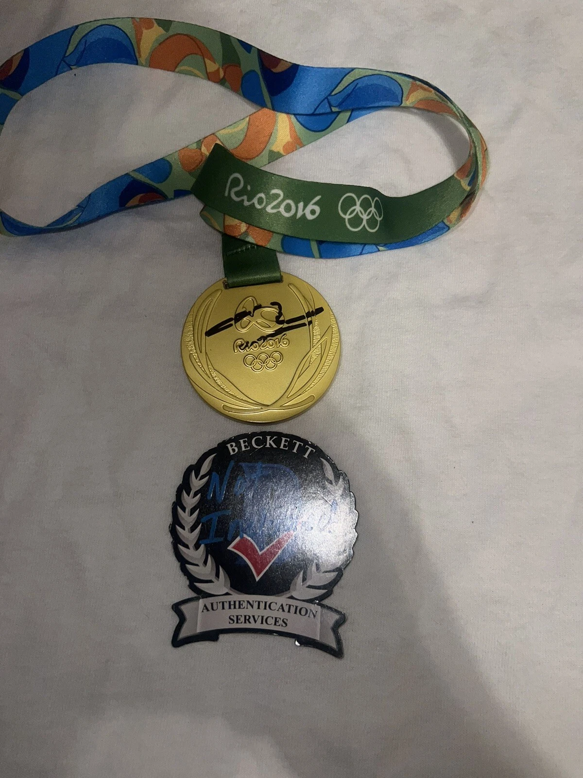 Andy Murray Signed 2016 Rio Olympics Replica Gold Medal Tennis Great Beckett