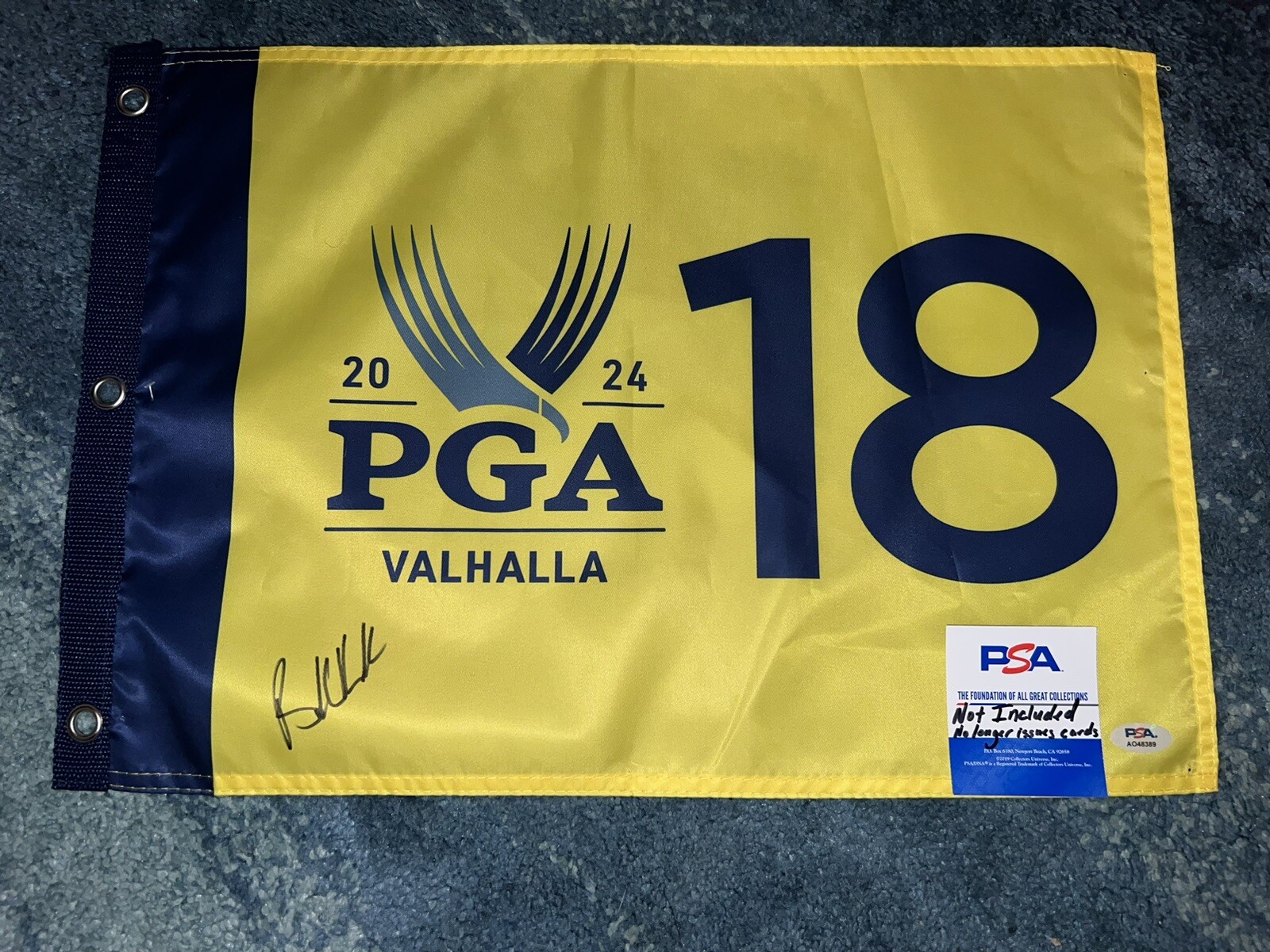 Brooks Koepka Signed Official 2024 PGA Championship Flag Valhalla Golf PSA/DNA