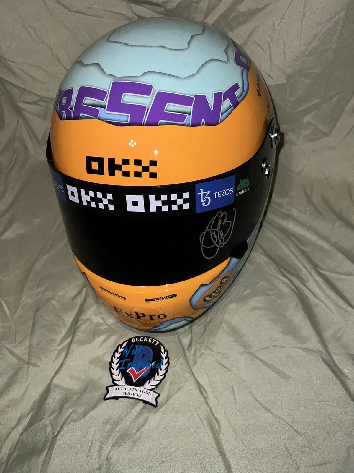 Daniel Ricciardo Signed 1:1 Full Size Helmet Replica 2022 Season Mclaren Beckett