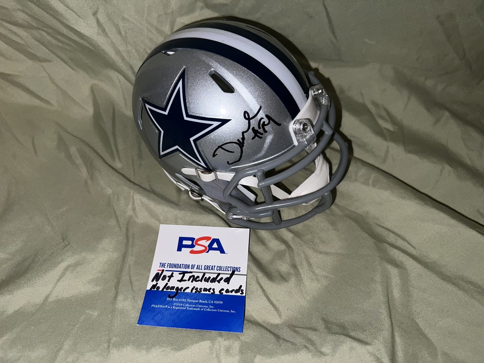 DeMarcus Ware Signed Dallas Cowboys Mini Helmet Star HOF 2023 PSA/DNA