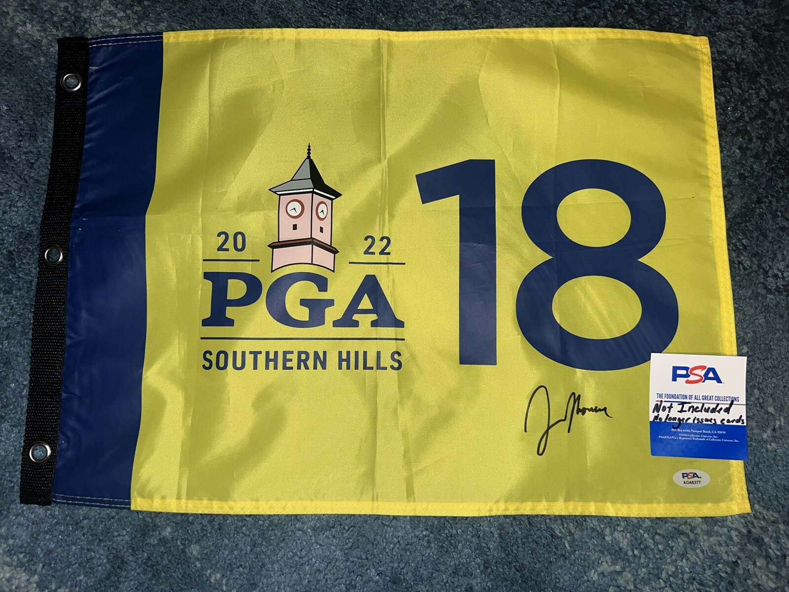 Justin Thomas Signed Official 2022 PGA Championship Flag Southern Hills PSA #3