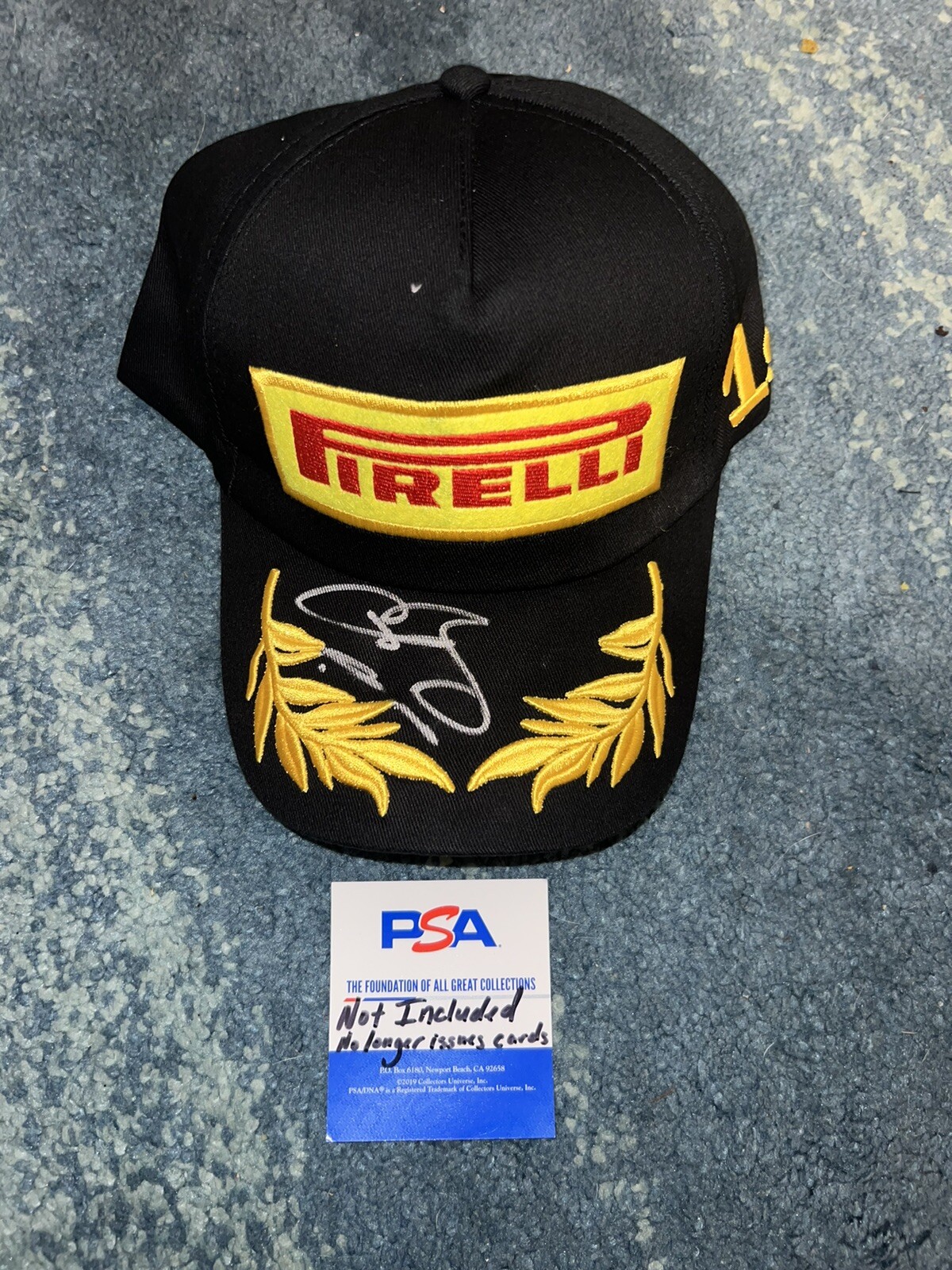 Jenson Button Signed Pirelli Podium Hat 2009 Formula 1 Champion PSA/DNA #2
