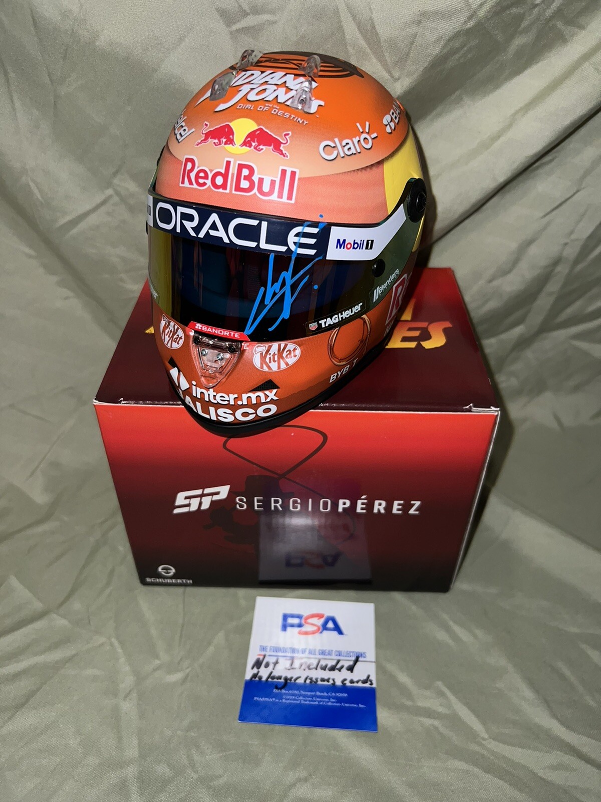 Sergio “Checo” Perez Signed Official Canada 2023 1:2 Mini Helmet Red Bull PSA