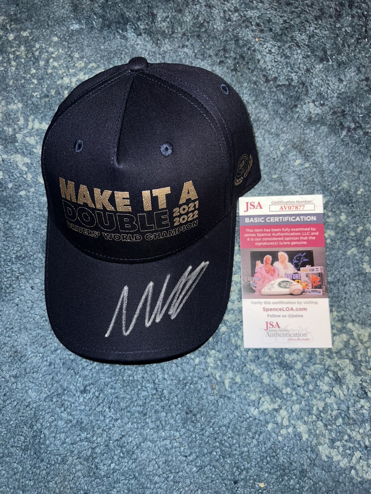Max Verstappen Signed Red Bull Hat Make It A Double Drivers Champ JSA Auth