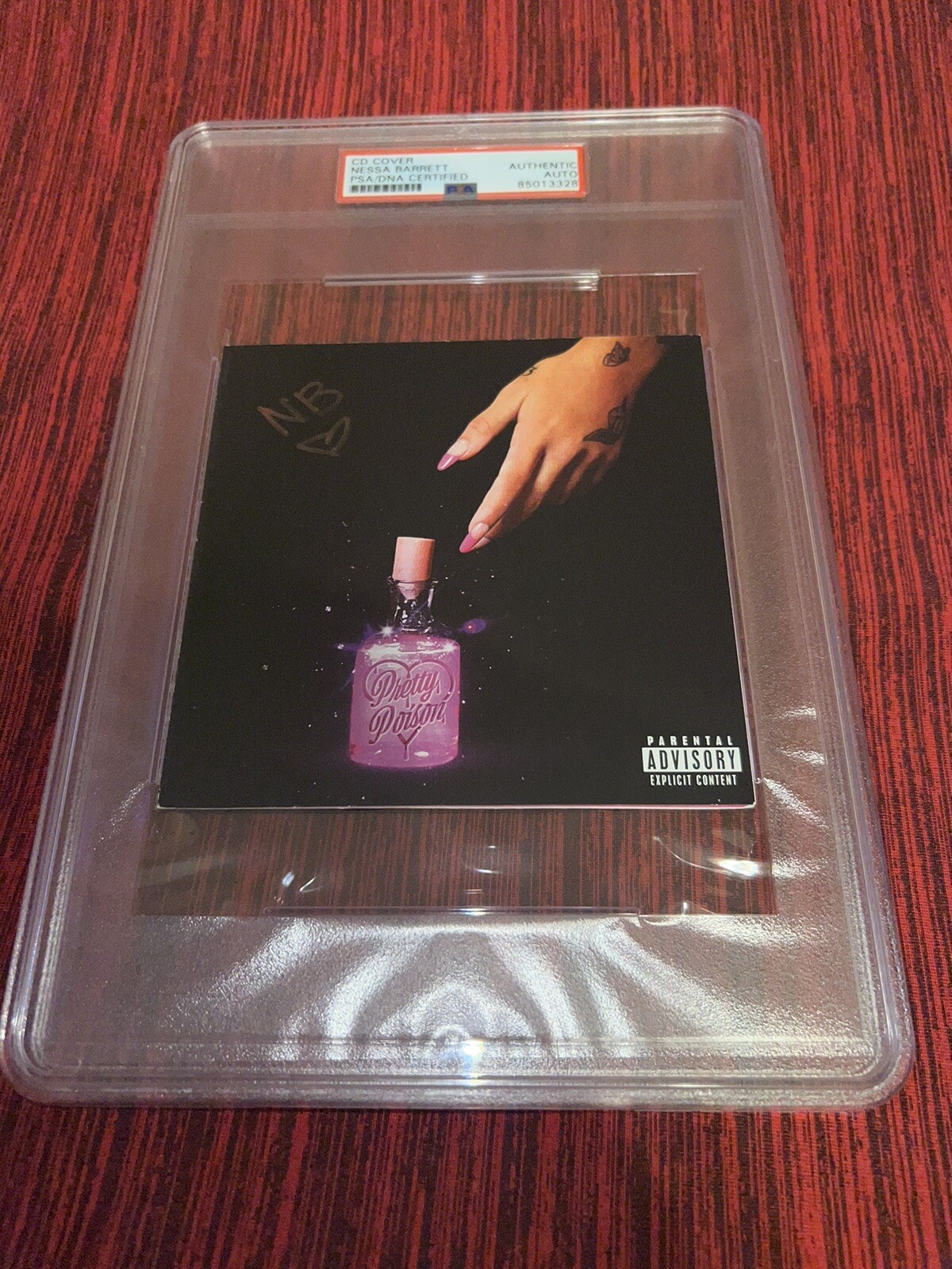 Nessa Barrett Signed Pretty Poisen CD Booklet Slabbed PSA/DNA