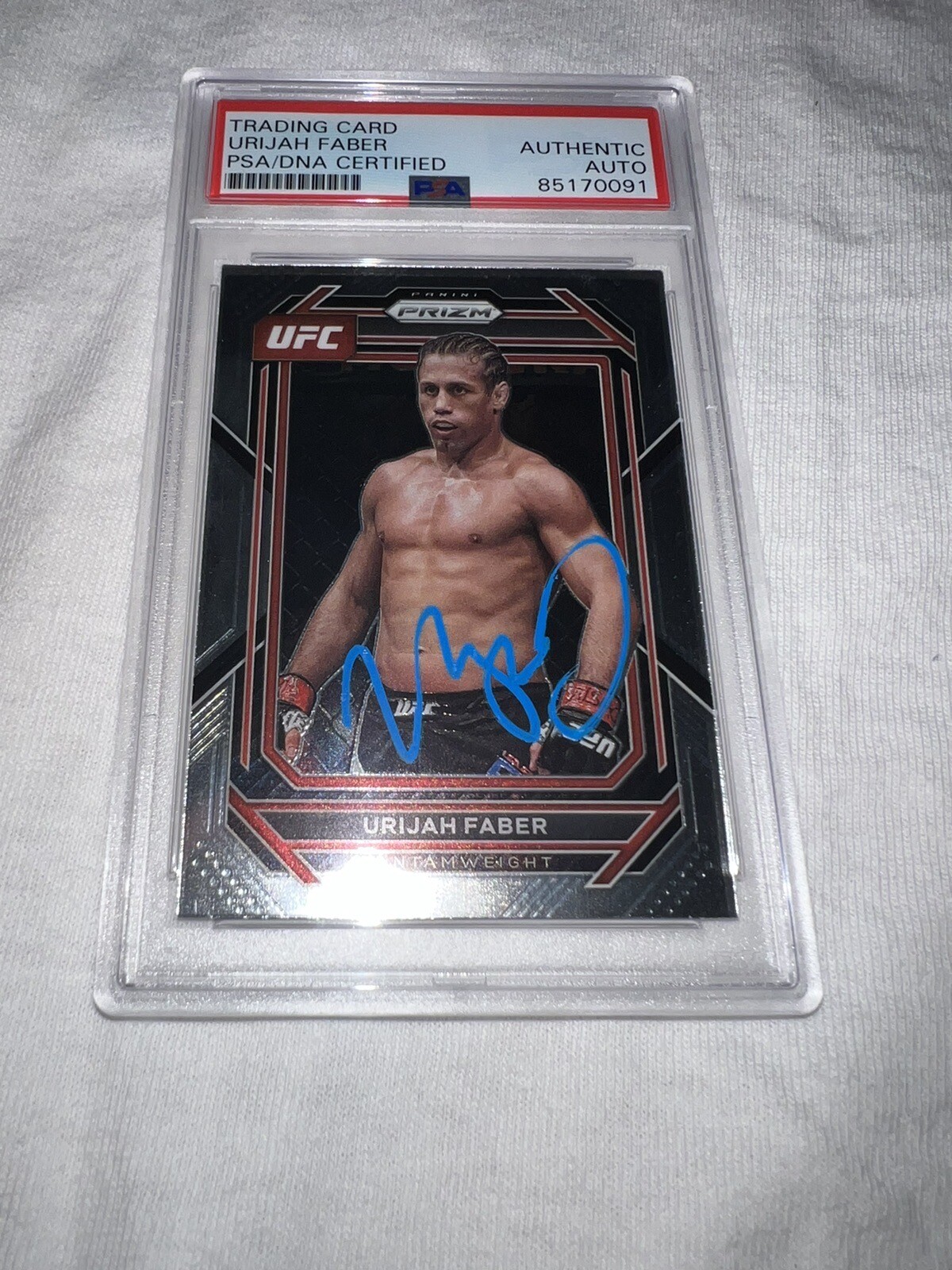 Urijah Faber Signed 2023 Panini Prizm UFC Trading Card PSA/DNA