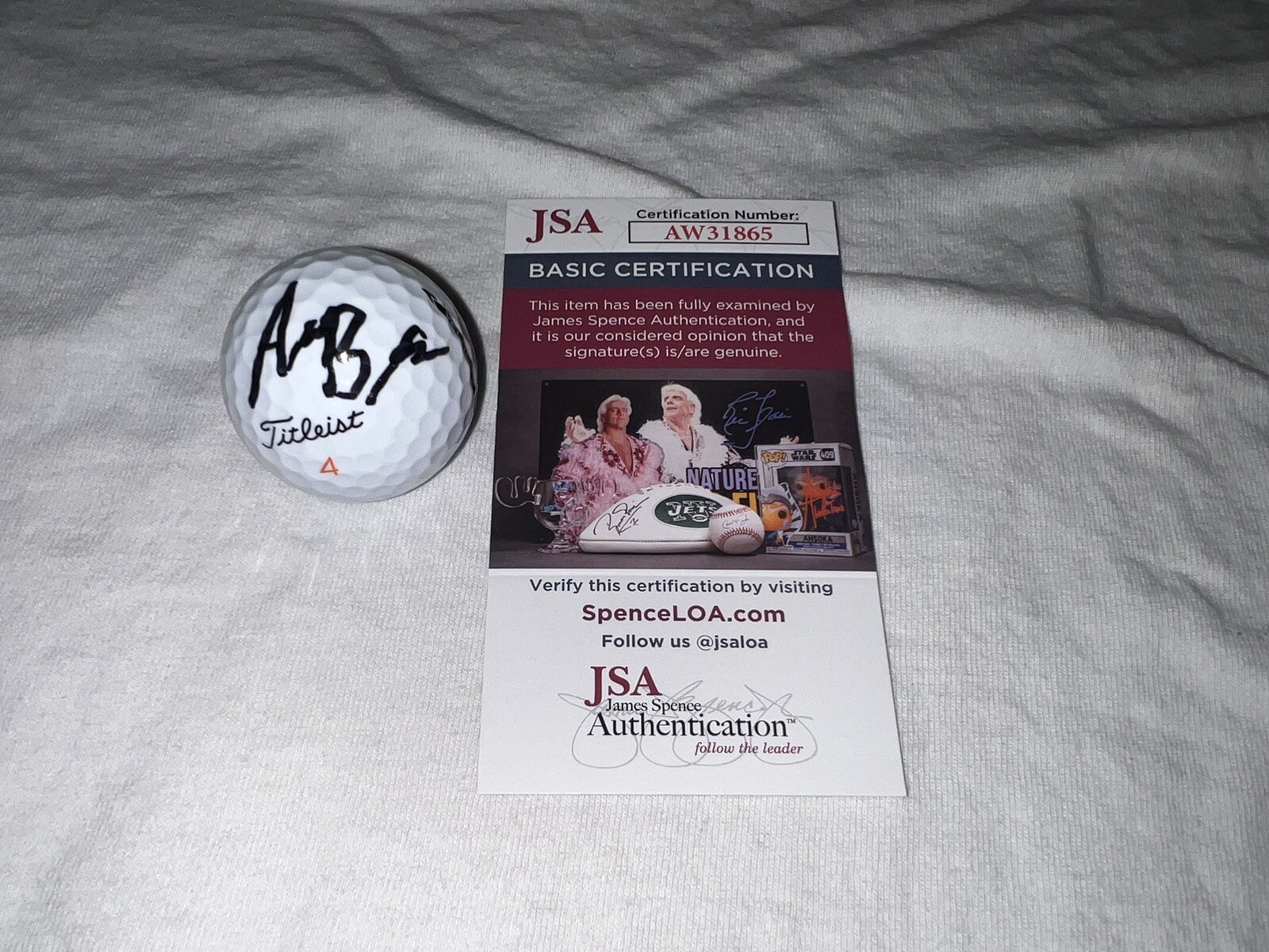 Akshay Bhatia Signed Official Titleist Golf Ball PGA Champion JSA Cert