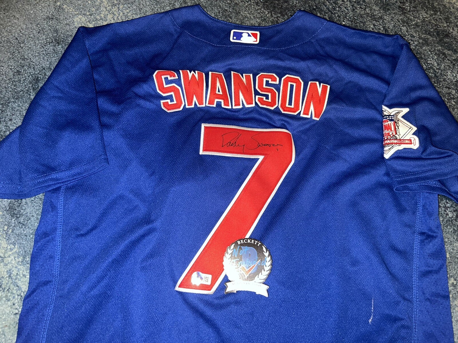 Dansby Swanson Signed Chicago Cubs Jersey All Star Superstar Beckett Auth