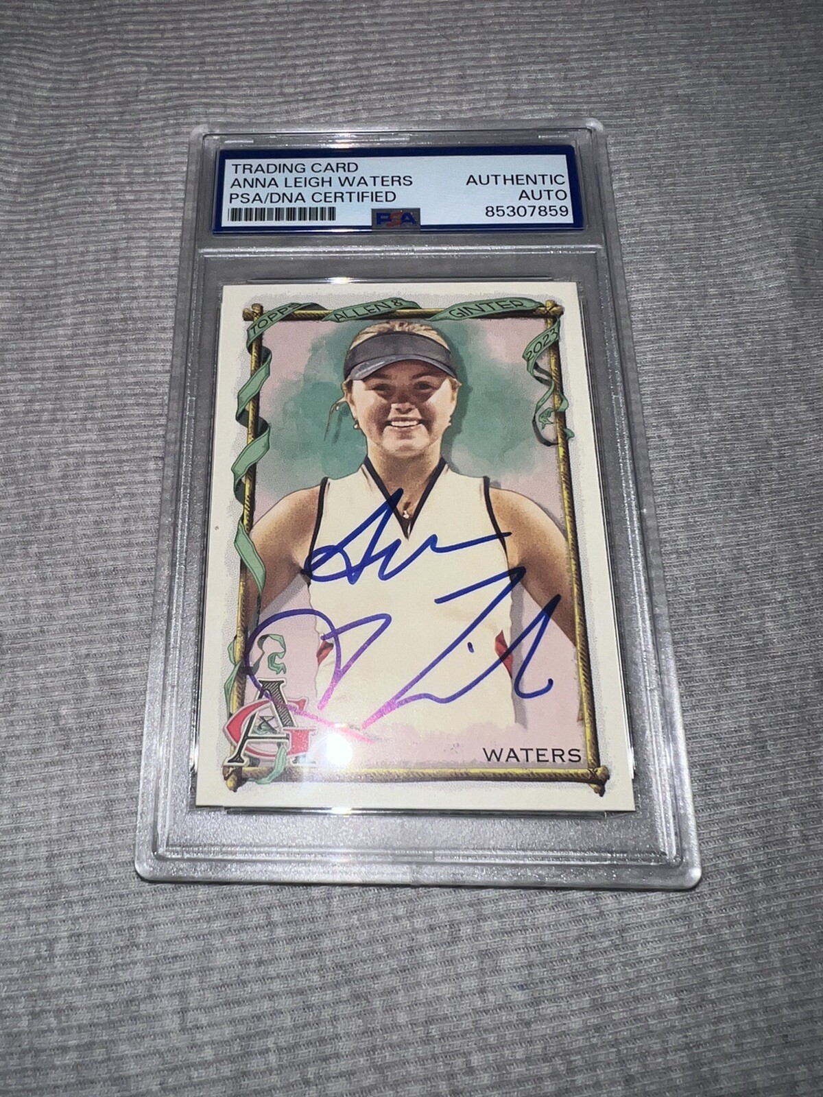 ANNA LEIGH WATERS SIGNED OFFICIAL 2023 ALLEN & GINTER #295 TRADING CARD PSA/DNA COLLECTIBLE MEMORABILIA