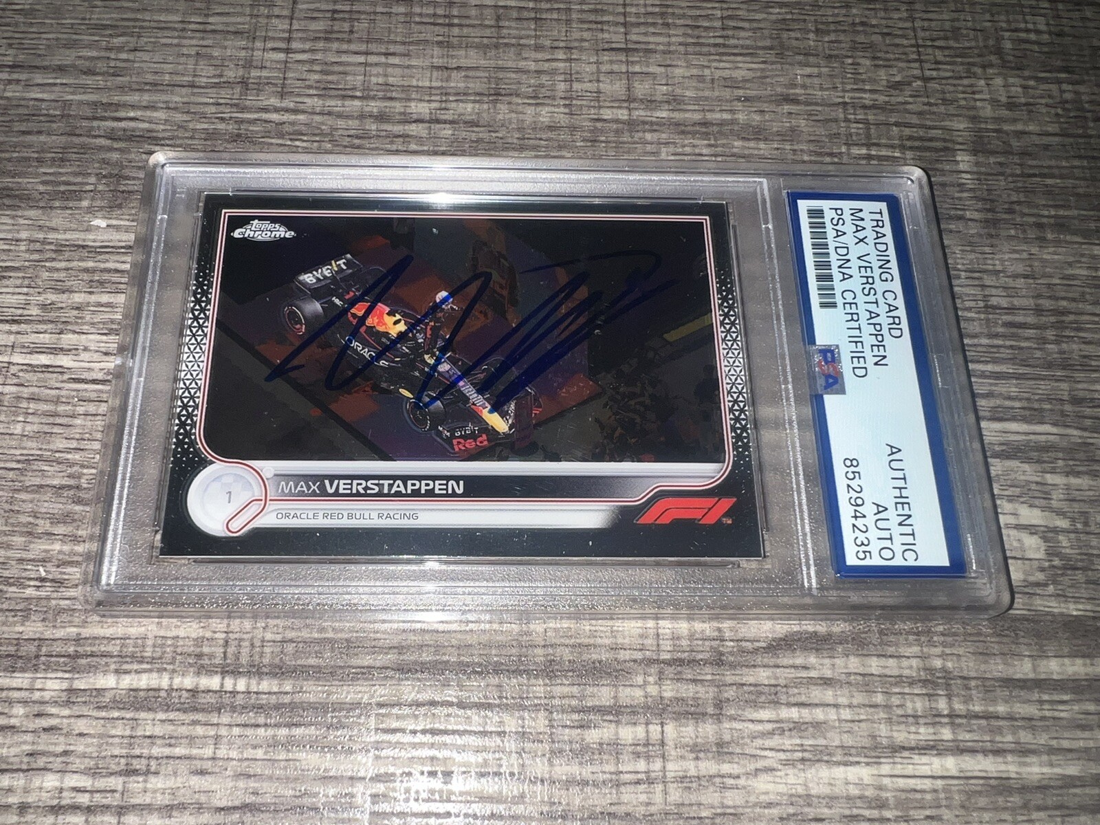 Max Verstappen Signed 2022 Topps Chrome F1 Card #3 Red Bull Racing PSA/DNA