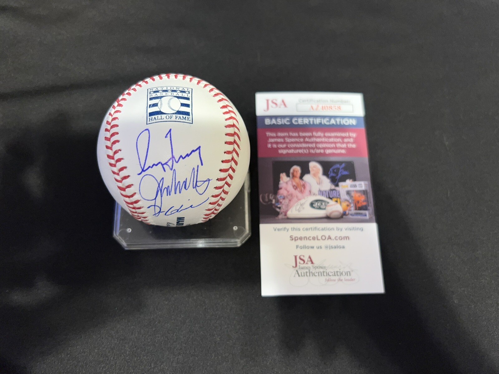 Greg Maddux, John Smoltz & Tom Glavine Signed Official Hall Of Fame Baseball #5