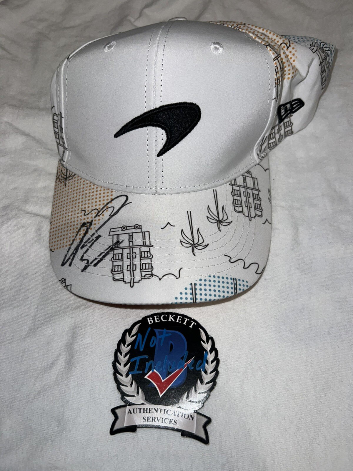 Bianca Bustamante Signed McLaren Racing 2024 Miami GP Hat Star Beckett