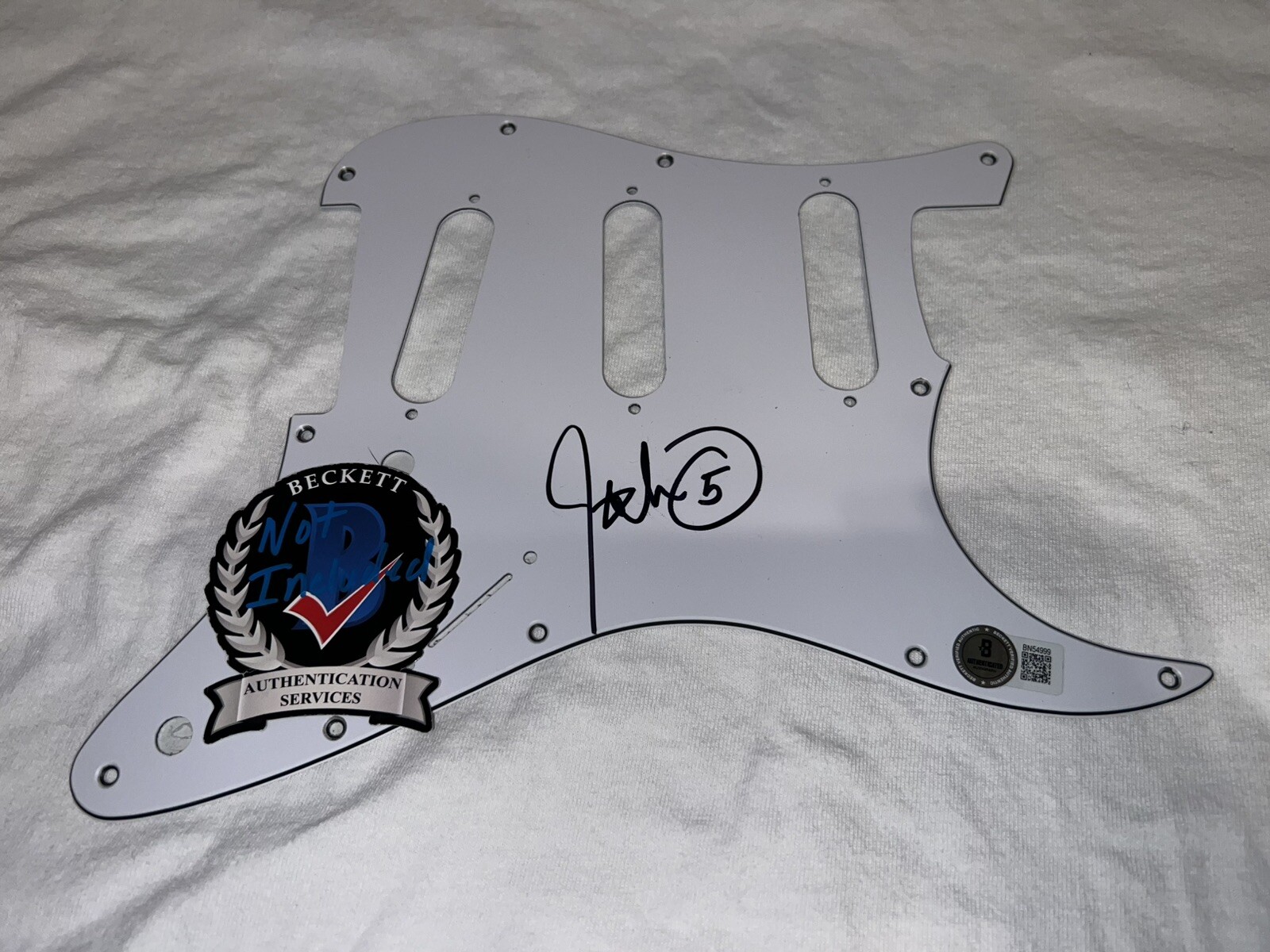 John 5 Signed Stratocaster Pickguard Rob Zombie Motley Crue Beckett