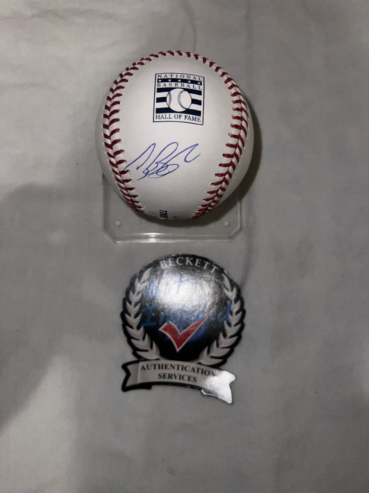 Craig Biggio Signed Official Hall Of Fame Baseball Houston Astros Beckett