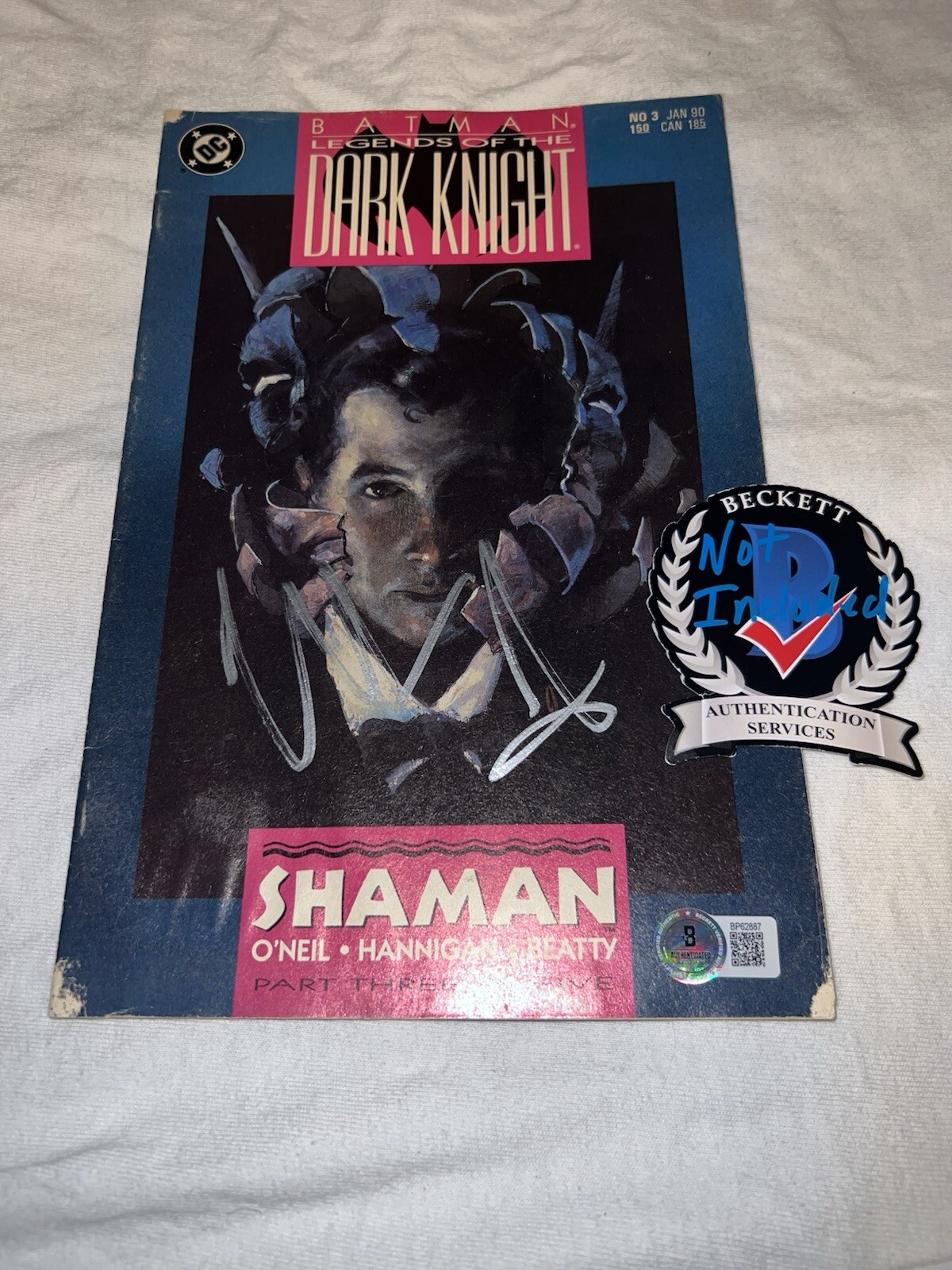 Christian Bale Signed Official DC The Dark Knight Comic Book Batman Beckett #7