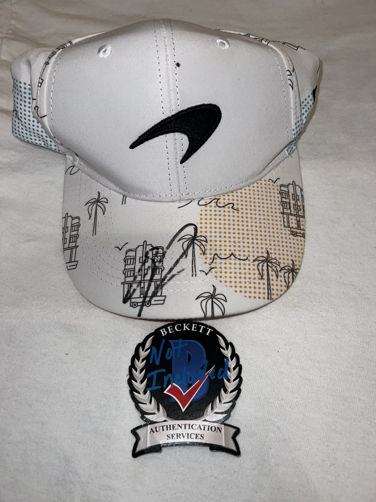 Oscar Piastri Signed McLaren Racing 2024 Miami GP Hat Star Australia Beckett #2