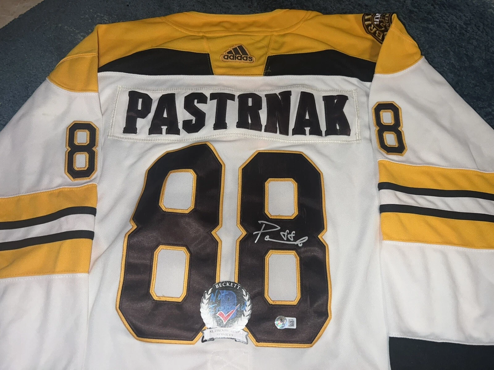David Pastrnak Signed Boston Bruins Jersey All Star Stanley Cup Champ Beckett