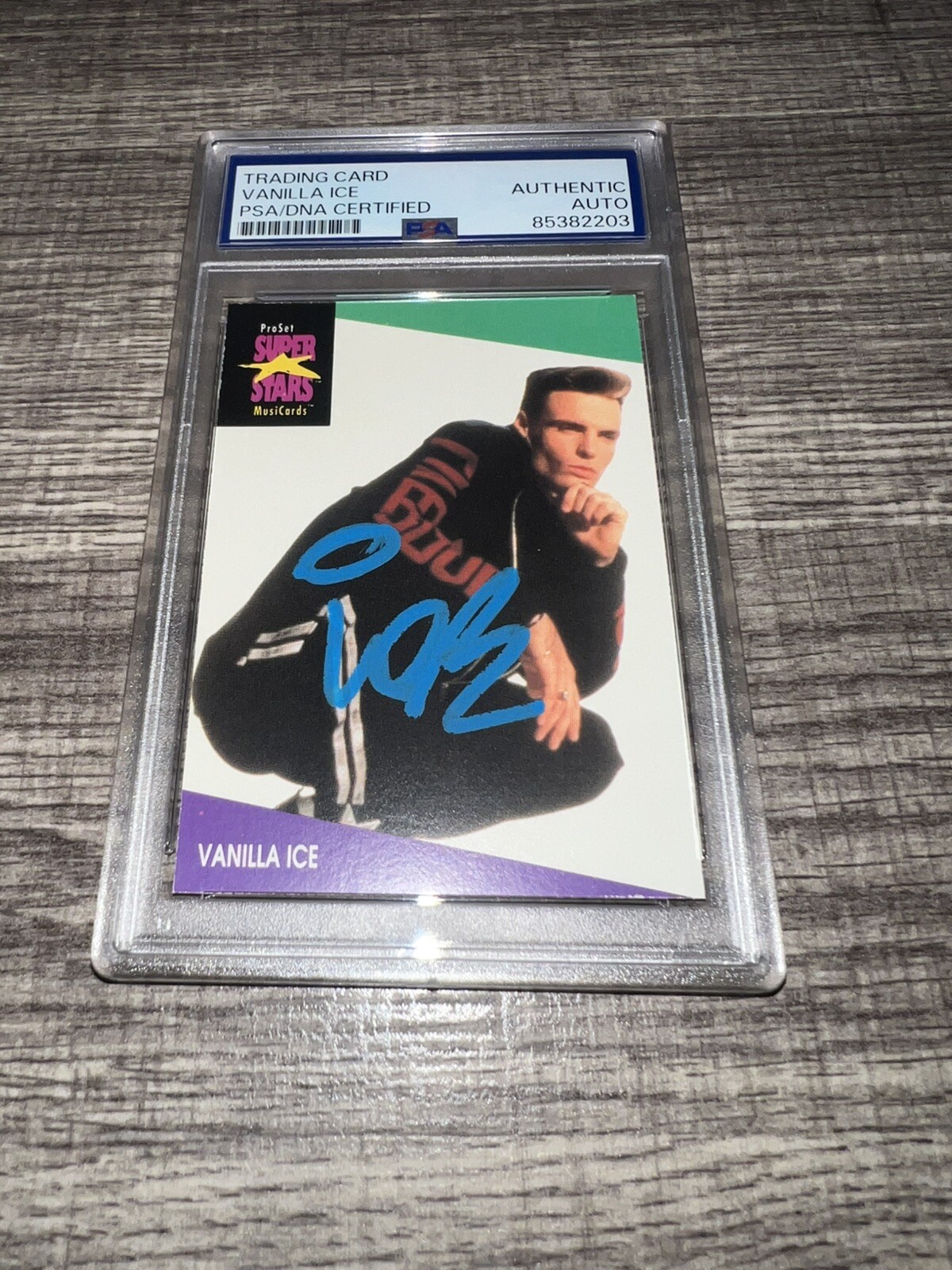 Vanilla Ice Signed 1991 Pro Sets Super Stars Card #143 Superstar PSA/DNA