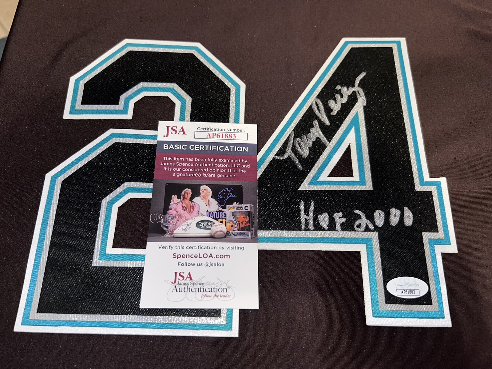 Tony Perez Signed Florida Marlins Jersey Number Hall Of Fame JSA Auth