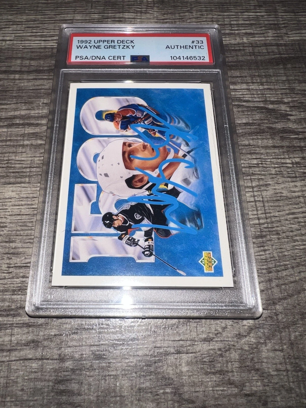 Wayne Gretzky Signed 1992 Upper Deck Trading Card Great One 1500 Goals PSA/DNA